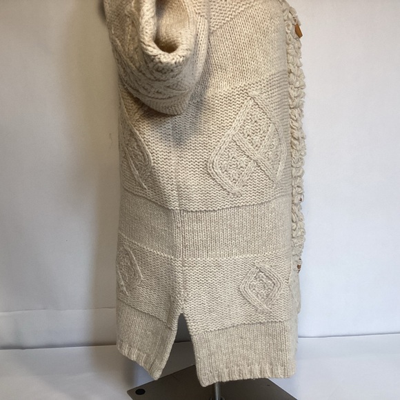 Vintage Wool Sweater Jacket with hood & toggle buttons womens size 40 Bonnie Lee - Picture 4 of 15